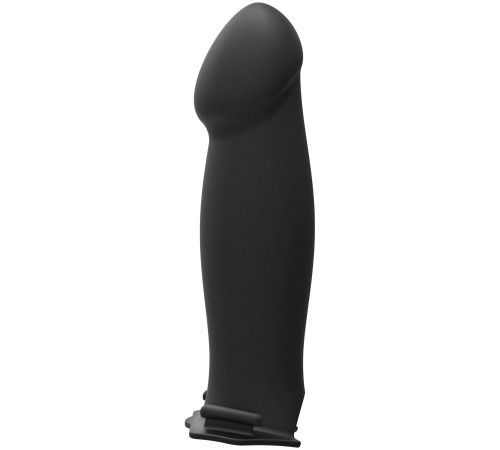 Страпон унисекс Doc Johnson Body Extensions – Be Risque, вибрация, пульт управления, полая насадка