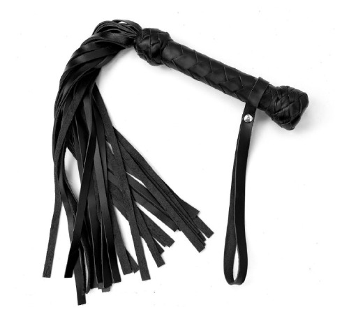 Флоггер маленький / мартинет, 30 хвостов по 35 см, цвет черный