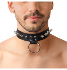 Мужской чокер с шипами Art of Sex - Stiles Leather and Spikes