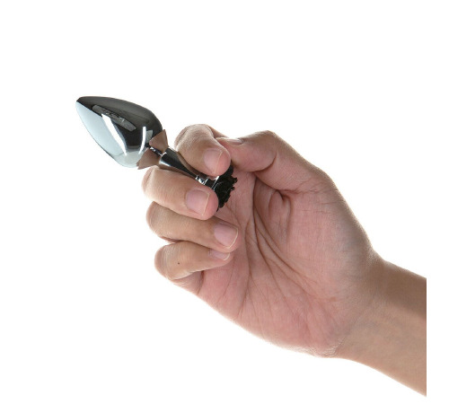 Металева анальна пробка Lux Active з трояндою - Rose Anal Plug - Black, віброкуля в подарунок