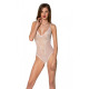 Боди Passion Ursula Body white XXL/XXXL, с ажурным декором и открытым шагом
