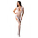 Ажурный бодистокинг с чулками Passion BS082 white