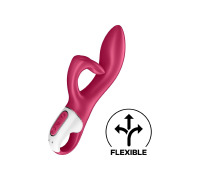 Вибратор кролик с тройным отростком Satisfyer Embrace me Berry, 2 мотора, диаметр 3,6 см