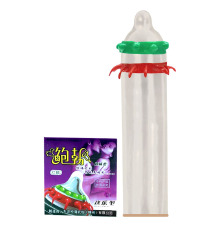 Презервативы с усиками и шипами 1 шт сиреневая упаковка