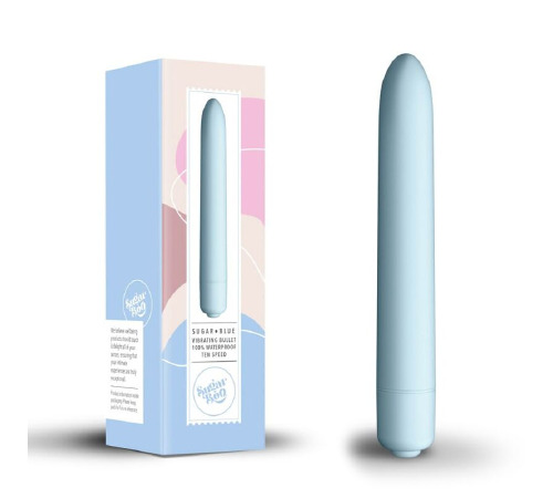 Мінівібратор SugarBoo Sugar Blue, 10 рівнів інтенсивності