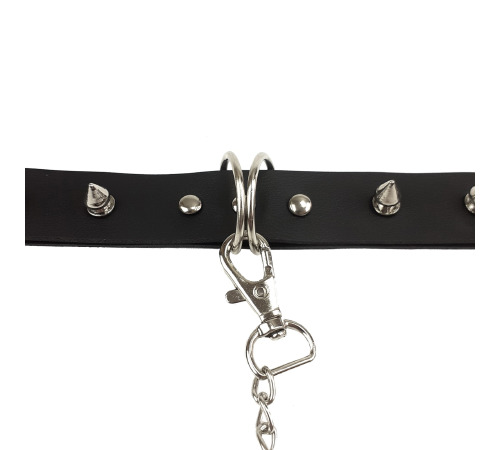 Ошейник с шипами и поводком Art of Sex - Collar Spikes and Leash