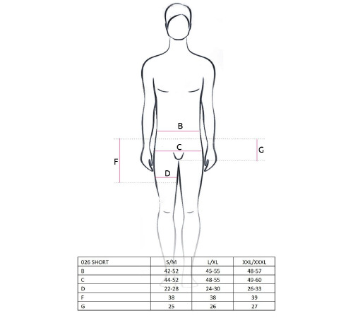 Прозрачные мужские шортики Passion 026 SHORT black S/M