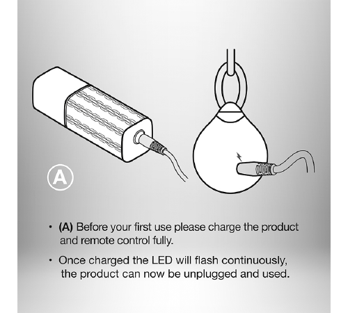 Мощное виброяйцо Rocks Off Ball & Chain с пультом ДУ