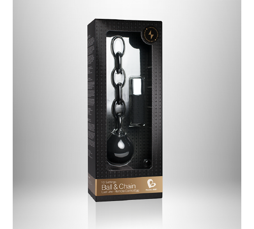 Мощное виброяйцо Rocks Off Ball & Chain с пультом ДУ