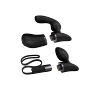 Премиум набор для мужчин 2-в-1 Rocks Off Fuzion Xchange с пультом ДУ (массажер и вибропробка)