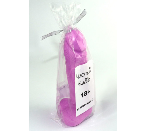 Крафтовое мыло-член с присоской Чистый Кайф Violet size M, натуральное