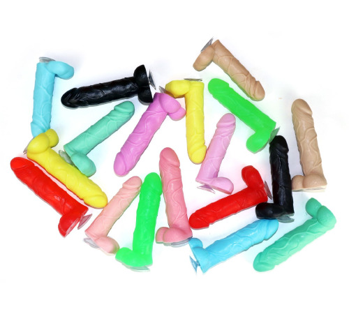 Крафтовое мыло-член с присоской Чистый Кайф Violet size M, натуральное