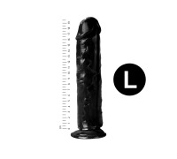 Гелевый реалистичный фаллоимитато Denis размер L, Длина 19,5 см, Диаметр 4 см, Черный