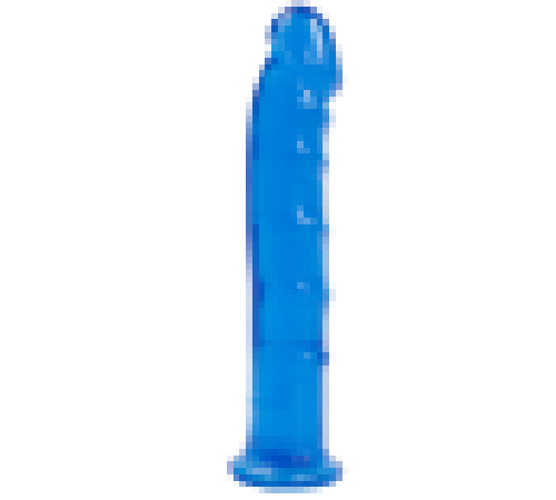 Фалоімітатор Doc Johnson Jelly Jewels Dong & Suction Cup Blue, діаметр 3,6 см, антибактеріальний ПВХ