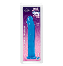 Фаллоимитатор Doc Johnson Jelly Jewels Dong & Suction Cup Blue, диаметр 3,6см, антибактериальный ПВХ