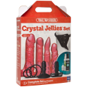 Набор для страпона Doc Johnson Vac-U-Lock Crystal Jellies Set, диаметр 3,8см, 2х4,5см, 5,1см