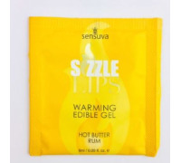 Пробник масажного гелю Sensuva - Sizzle Lips Butter Rum (6 мл)