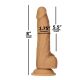 Фалоімітатор ADDICTION Dual Density Silicone Dildo Caramel 8″, присоска, діаметр 4,3 см, віброкуля