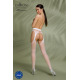 Эротические колготки-бодистокинг Passion ECO S002 white, с доступом, геометрическое плетение