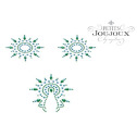 Пэстис из кристаллов Petits Joujoux Gloria set of 3 - Green/Blue, украшение на грудь и вульву