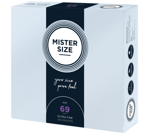 Презервативы Mister Size - pure feel - 69 (36 condoms), толщина 0,05 мм