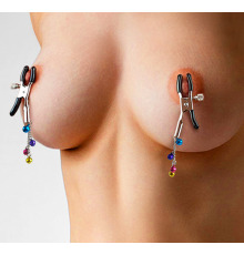 Зажимы для сосков с регулировкой и колокольчиками Colors