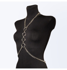 Портупея из цепи Дебора, цвет Cеребро