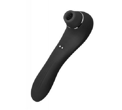 Вибратор и вакуумный клиторальный стимулятор Alive Midnight Quiver Black - секс-игрушка 2в1