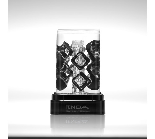 Мастурбатор Tenga Crysta Block, унікальний рельєф, стимулювальні щільні блоки, прозорий матеріал