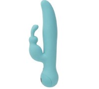 Вібратор-кролик з сенсорним управлінням і ротацією Touch by SWAN - Duo Teal, глибока вібрація