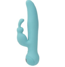 Вибратор-кролик с сенсорным управлением и ротацией Touch by SWAN - Duo Teal, глубокая вибрация
