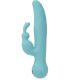 Вибратор-кролик с сенсорным управлением и ротацией Touch by SWAN - Duo Teal, глубокая вибрация