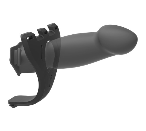 Страпон унисекс Doc Johnson Body Extensions – Be Risque, вибрация, пульт управления, полая насадка