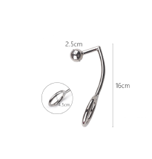 Металлический анальный крюк, длина 16 см, диаметр шарика 25 мм