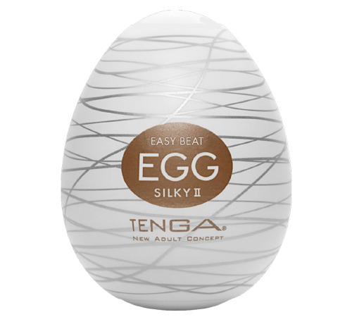 Мастурбатор-яйце Tenga Egg Silky II з рельєфом у вигляді павутини