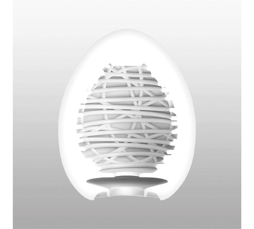 Мастурбатор-яйце Tenga Egg Silky II з рельєфом у вигляді павутини