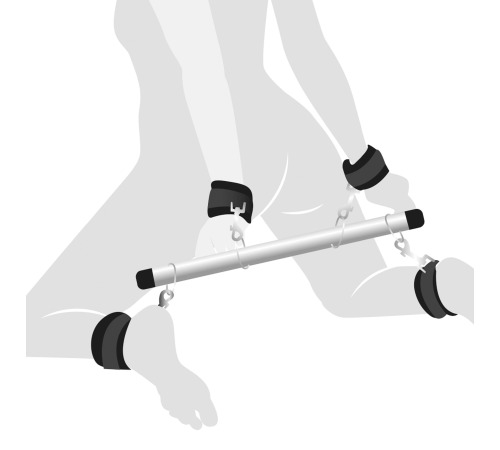 Колодка - распорка для рук и ног Art of Sex - BDSM Spreader Soft Touch, Черный