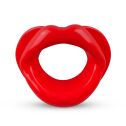Силиконовая капа-расширитель для рта в форме губ / капа-губы XOXO Blow Me A Kiss Mouth Gag - Red