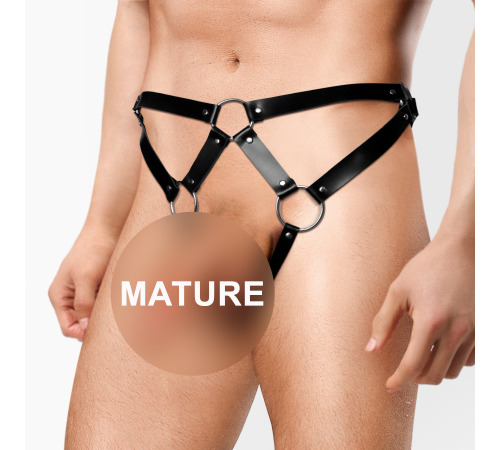 Чоловічі труси з натуральної шкіри, розмір XS-M, Чорний