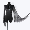 Кружевная накидка с длинными рукавами-крыльями размер L-2XL