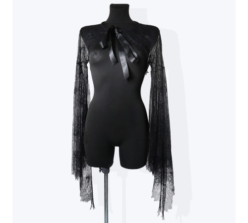 Кружевная накидка с длинными рукавами-крыльями размер L-2XL