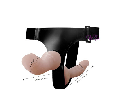 Страпон подвійний Female harness Ultra BW-022020