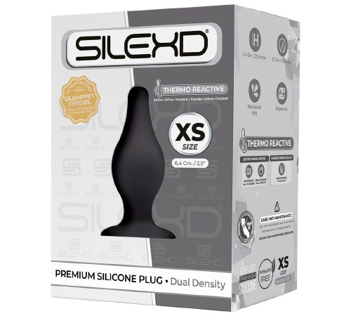Анальна пробка SilexD (Model 2 size XS) двошаровий, силікон+Silexpan, діаметр 2,9 см