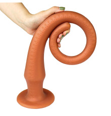 Силіконова анальна пробка довга, тілесна, 60 см