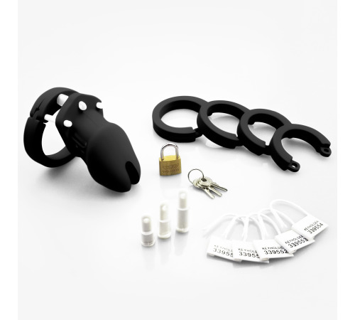 Мужской пояс верности, силиконовый, цвет Черный