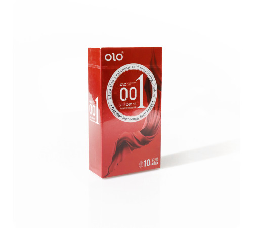 Ультратонкі презервативи OLO з ефектом розігріву 001 Red, 10 шт.