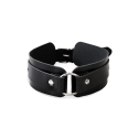 БДСМ ошейник с кольцом Collar with ring, натуральная кожа, Черный