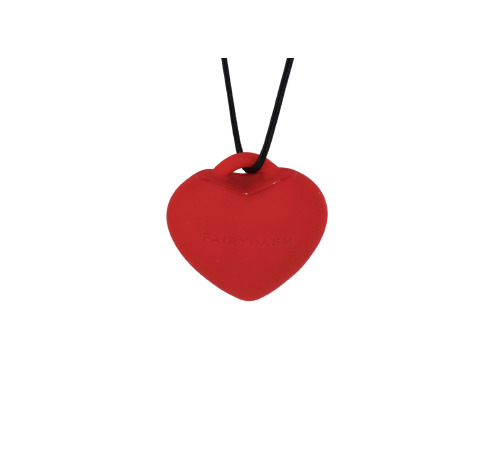 Мини-вибратор «Сердечко» FairyGasm PleasureStone red, 9 режимов, на шнурке