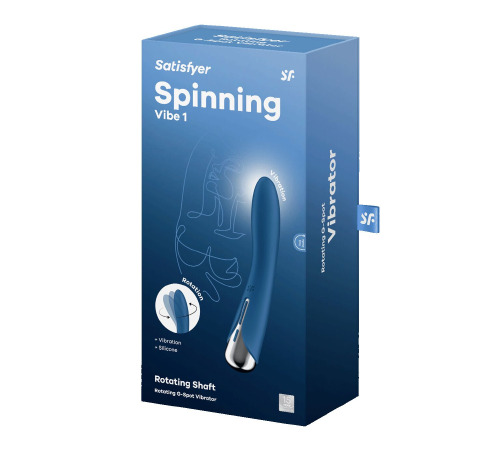 Вибратор точки G с вращением Satisfyer Spinning Vibe 1 Blue, 2 мотора