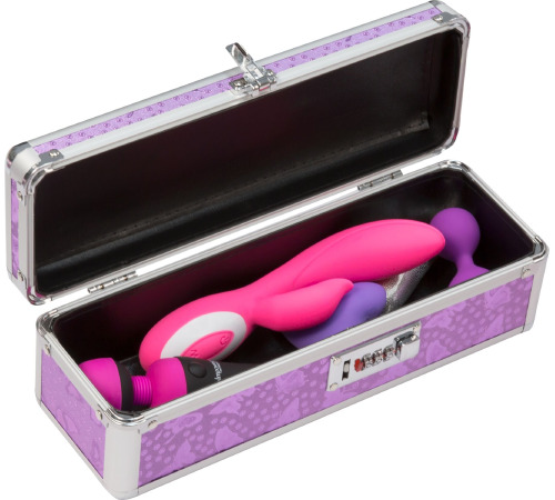Кейс для хранения секс-игрушек Powerbullet - Lockable Vibrator Case Purple с кодовым замком